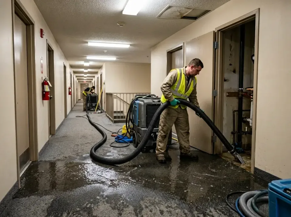 multi-unit-apartment-hallway-f-005 — frequently asked questions, Emergency Burst Pipe Water Extraction & Removal in Round La…